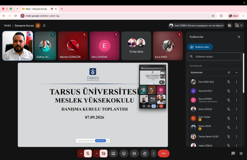 Meslek Yüksekokulumuz Danışma Kurulu Toplantısı Gerçekleştirildi.